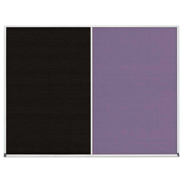 Double Door Radius Corkboard, 60"x36", Sat
